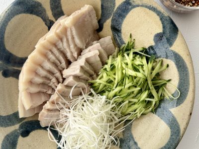 2024年6月「茹で豚肉の香味ソースがけ」